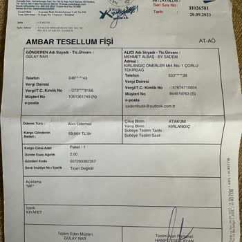 By Sadem Ürünleri Aldı İade Yapmadı