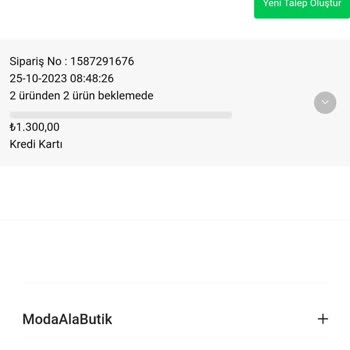 Moda Ala Butik Para İadesi Yapılmıyor