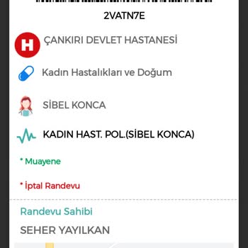 MHRS (Merkezi Hekim Randevu Sistemi) Randevu Kendi İptal Oldu
