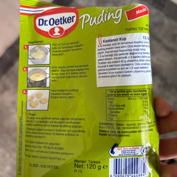 Dr. Oetker Muzlu Pudingin Eskisiyle Aynı Olmaması
