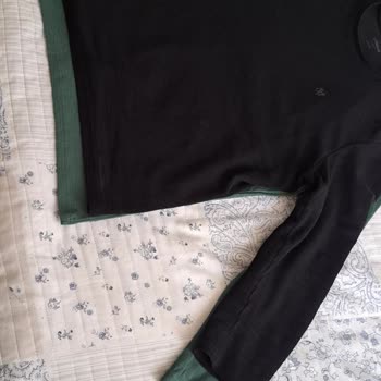 Mavi Swetshirt Uygun Yıkamada Küçülmesi