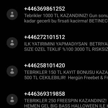 Vodafone Sebepli Yurt Dışı Bahis SMS'leri Engelle Engelle Bitmiyor