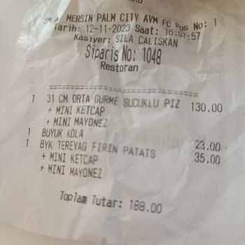 Palm City Sbarro'da Beklenmedik Fiyat Sürprizi