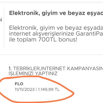 FLO Ayakkabı Uygulamada Görünmeyen Sipariş