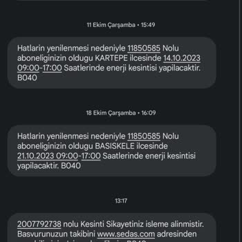 SEDAŞ'ın Sürekli Bir Şeyleri Bahane Ederek Elektriği Kesmesi
