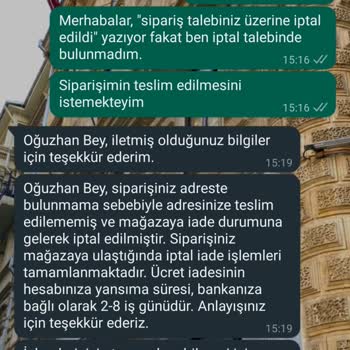 A101 "kapıda Yoktunuz" Diyerek Sipariş İptali