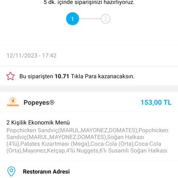 Teslim Edilmeyen Tıkla Gelsin Siparişi