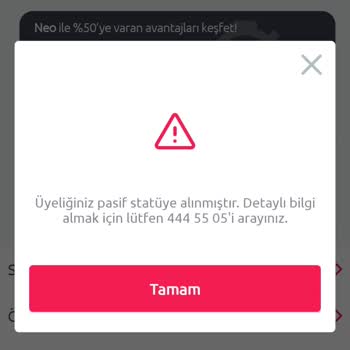Tiktak Kaza Sonucu Hesap Pasif Olması