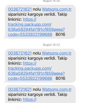 Watsons Online Alışveriş Kargom Gelmiyor Sipariş No:0103484466