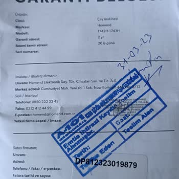 A101 Çaydanlık Garantili Tamiri