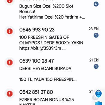 Turkcell Hat Üzerinden Gelen Kumar, Bahis, Casino Vb. Spam Mesajları