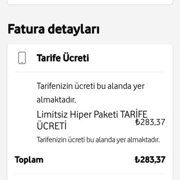 Vodafone Fatura Sürprizi İle Hayal Kırıklığı