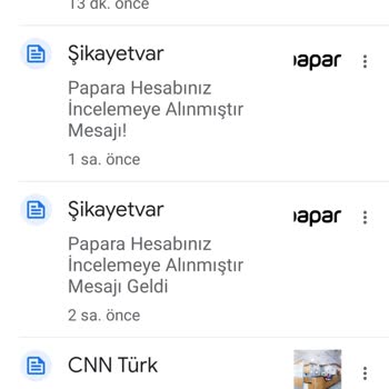 P*****a Hesabım İncelenmeye Alındı Diye Bildirim Geliyor Böyle Bir Hesabım Yok