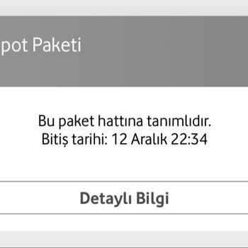 Vodafone Sınırsız Faturalı Hatta Hotspot Sınırı