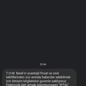 Tom Bank İzinsiz İşlem