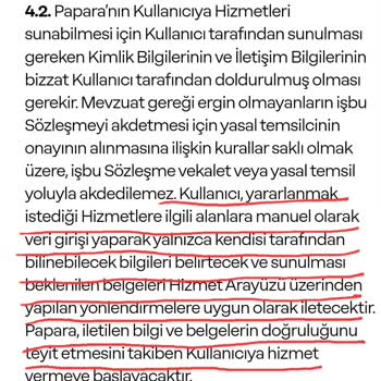P*****a Müşteri Hesap Bilgi Çelişkisi