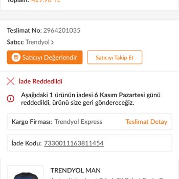 Trendyol İade Kodları Karıştırılmış