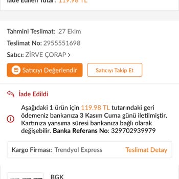 Trendyol İade Kodları Karıştırılmış