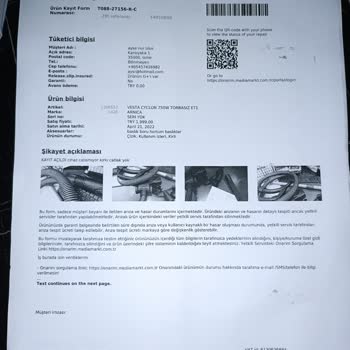 Arnica Süpürge Makinesinden Şikayetçiyim