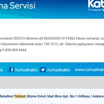 TÜRKSAT Kablo TV Sözleşme Oyunu