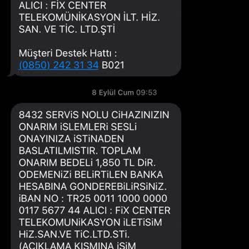 Fix Center Telekomünikasyon 2 Aydır Telefonuma Ulaşamıyorum!