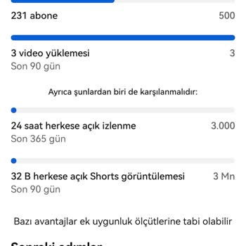 Youtube.com Shorts Video İzlenme Sayım İlerlemiyor