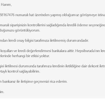 Hepsiburada.com ING Bank Alışveriş Kredisinin İptali Sağlanmadı