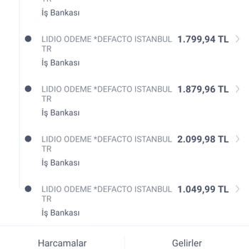 Lidio Ödeme Haberim Olmadan Kartımdan Yapılan Harcama