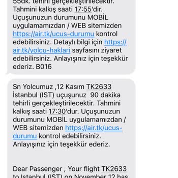 THY Malatya-İSTANBUL Uçağı 4 Saatlik Rötarı