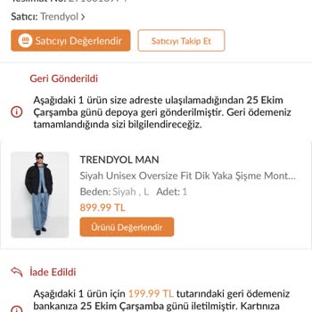 Trendyol Para İadesinin Gerçekleşmemesi