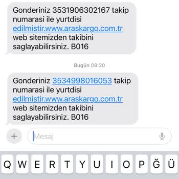 Aras Kargo Bana Ait Olmayan Kargo Bilgileri Ve Mesajları