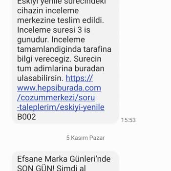 Hepsiburada Eskiyi Yenile Kampanyasından Aldığı Telefonu Göndermiyor.