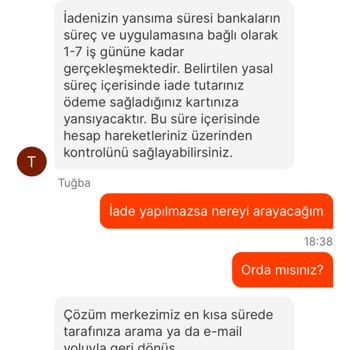 Migros Ücreti Ödenen İptal Edilip Parası İade Edilmeyen Sipariş.