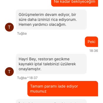 Migros Ücreti Ödenen İptal Edilip Parası İade Edilmeyen Sipariş.