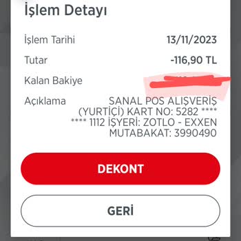 Exxen Habersiz Para Çekimi