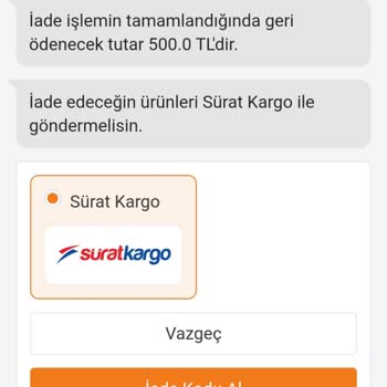 Trendyol Express İade Kodumu İptal Eden Kargocu