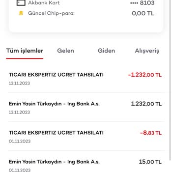 Akbank Ekspertiz Ücreti Bilgim Dışı 7.500 TL Hesaptan Kesti