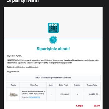 A101 Yeni Mağazacılık Para İadesi Yapmıyor.