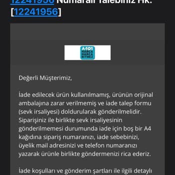 A101 Yeni Mağazacılık Para İadesi Yapmıyor.