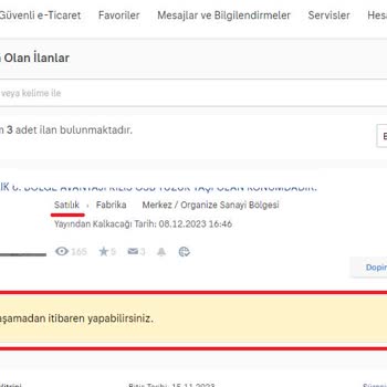 Sahibinden Kategori Değişimi İçin Ücret Mukabilinde Tekrar Ücret Talebi