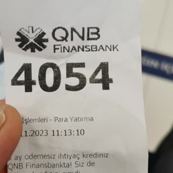 QNB Finansbank Şubede Geç Sıra Gelmesi