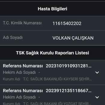 Ankara Bilkent Şehir Hastanesi E Devlete Rapor Düşmemesi