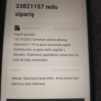 Sefamerve Paramı Geri Vermiyor