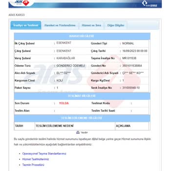 Aras Kargo, Kayıp Kargoyu Tazmin Etmiyor!