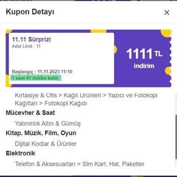 N11 Mobil Uygulama Kazanılan Kuponun Kullandırılmaması