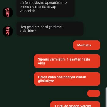 Tıkla Gelsin Uygulaması Sipariş Sorunu