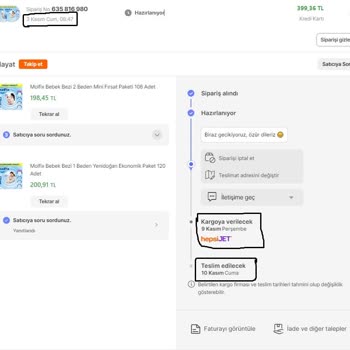 Molfix Siparişlerimizi Göndermiyor