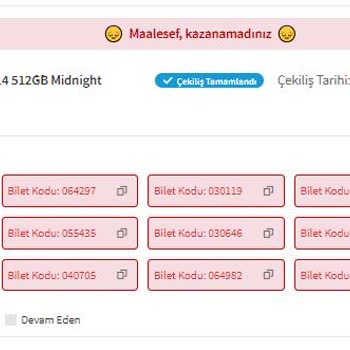 Trendyol Şanslı Çekiliş Hatalı Bilet Satışı