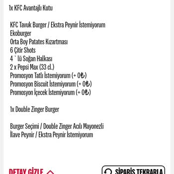 KFC Ücret İadesi Yapılmadı