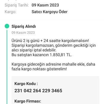 Dolap Her Koli İçin Ayrı Kod